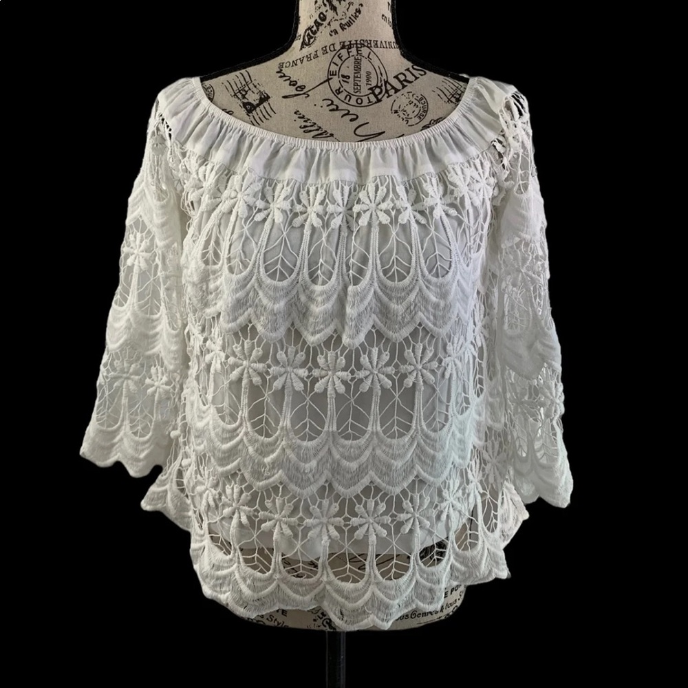 Vintage Carole Christain womens medium blouse